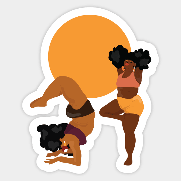 Yoga Sticker by phathudesigns 